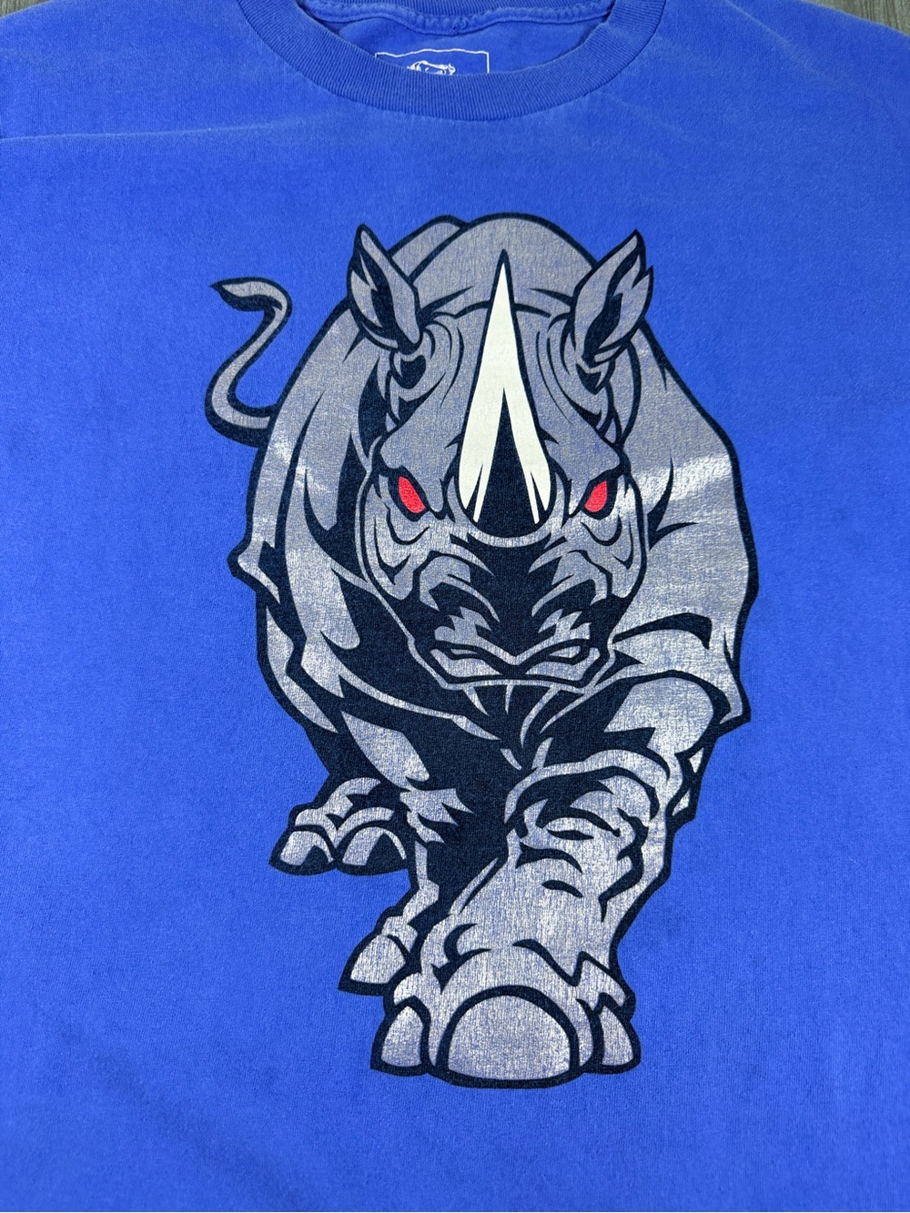 Ecko Unltd Rhino Graphic T-Shirt Men’s 3XL Blue Big & Tall Y2K Streetwear Double